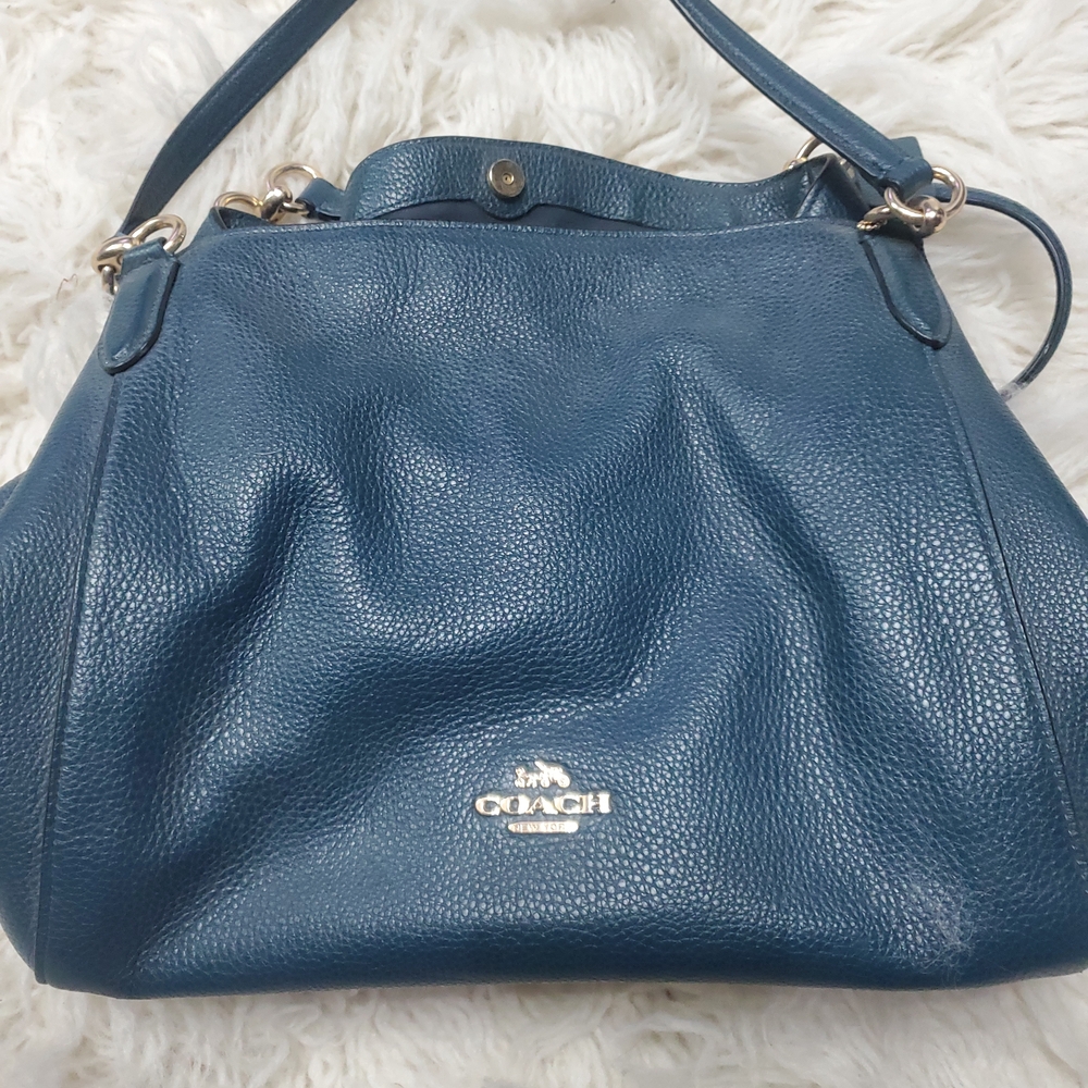 Coach Blue Leather Shoulder Bag